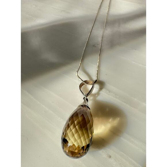 Smokey Quartz Briolette Necklace - Picture 4 of 4